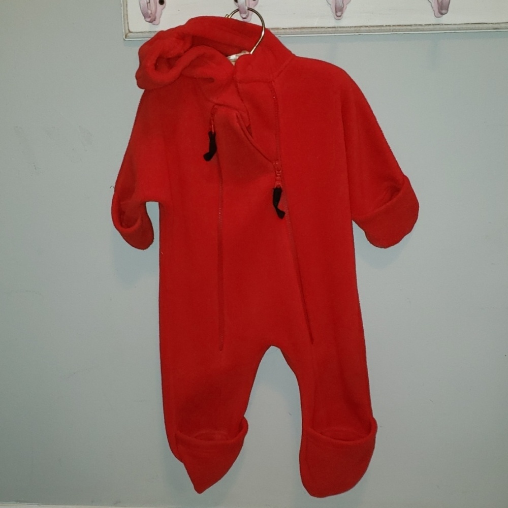 Rugged Bear Polartec warm fleece red snowsuit